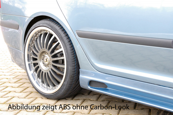 Rieger Seitenschweller links carbon look für Skoda Octavia (1Z) Lim. 06.04-10.08 (bis Facelift)