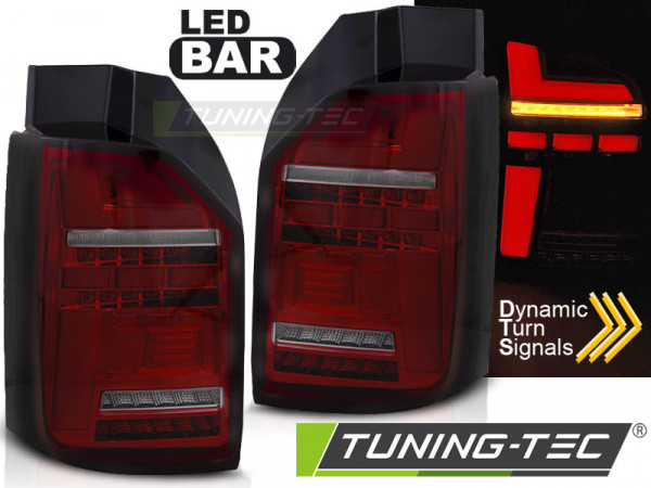 LED Bar Rückleuchten rot getönt dynamische Blinker passend für VW T6.1 20- OEM-Glühbirne