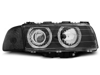 Scheinwerfer Angel Eyes schwarz passend für BMW E38 06.94–08.98 Scheinwerfer Angel Eyes schwarz passend für BMW E38 06.94–08.98