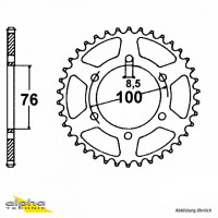 Kettenrad Stahl 48 Zähne Teilung 428 schwarz passend für Yamaha Kettenrad Stahl 48 Zähne Teilung 428 schwarz passend für Yamaha