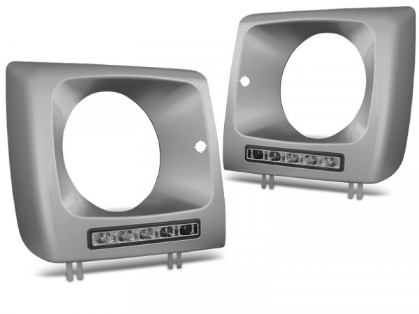 LED Scheinwerfer DRL Silber passend für Mercedes W461, W463 01-12