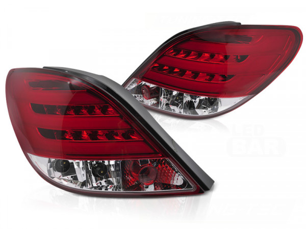 Peugeot 207 3d/5d 05.06-06.09 rot weiß LED BAR