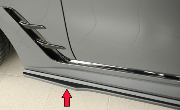 Rieger Seitenschweller links ansatz matt schwarz für BMW 4er G26 (G4C) Gran Coupé (5-tür.) 07.20-