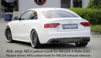 Rieger Heckeinsatz matt schwarz für Audi A5 S5 (B8/B81) Cabrio 10.11-06.16 (ab Facelift) Ausführung: Schwarz matt