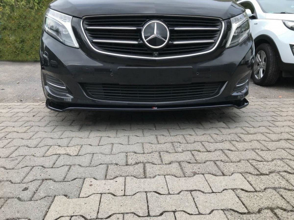 Front Ansatz Für V.3 Mercedes V-Klasse W447 Schwarz Hochglanz