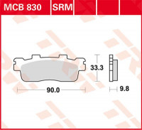 TRW Scheibenbremsbeläge MCB830SRM passend für Kawasaki TRW Scheibenbremsbeläge MCB830SRM passend für Kawasaki