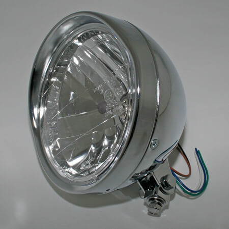 SHIN YO 6 1/2 Zoll Scheinwerfer Chrom Für Cruiser, Mit Schirm