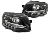 Scheinwerfer Röhrenlicht DRL schwarz dynamische Blinker passend für VW T6 15-19 Scheinwerfer Röhrenlicht DRL schwarz dynamische Blinker passend für VW T6 15-19