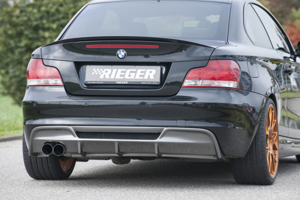 Rieger Heckeinsatz carbon look für BMW 1er E82, E88 (182 / 1C) Coupé 10.07-