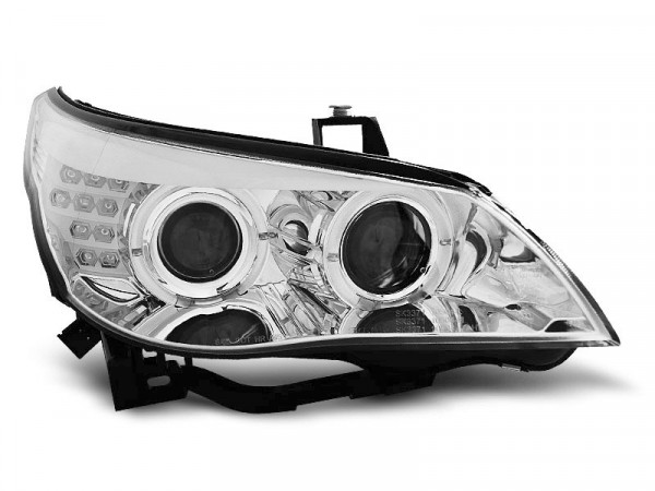 Scheinwerfer Angel Eyes chrom passend für LED-BlinkerBMW E60 / e61 03-07