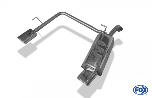 FOX Endschalldämpfer passend für Kia Rio II – Ausgang rechts/links 135x80 Typ 53