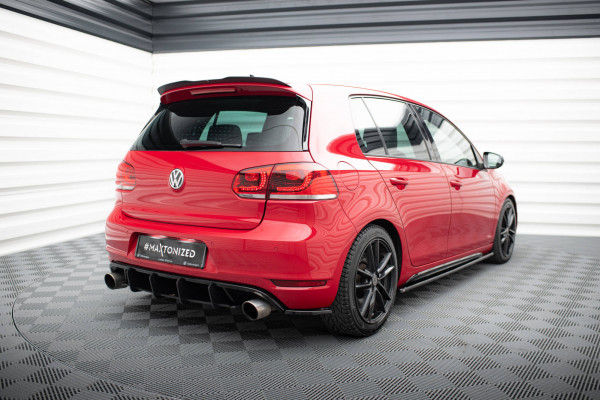 Heck Ansatz Flaps Diffusor Für VW GOLF 6 GTI 35TH Schwarz Hochglanz