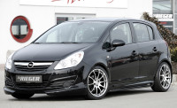 Rieger Seitenschweller rechts matt schwarz für Opel Corsa D 5-tür. 07.06-12.10 (bis Facelift)