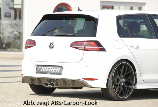 Rieger Heckeinsatz für R-Line Heckschürze matt schwarz für VW Golf 7 5-tür. 10.12-