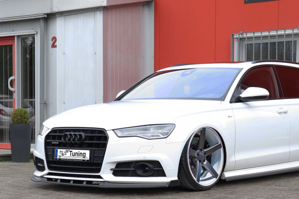 Cup Frontspoilerlippe mit Wings für Audi A6 S-Line+ S6 4G C7