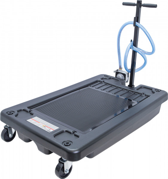 BGS Öl-Auffangwanne 60L mit Hand-Kurbelpumpe und Rollen