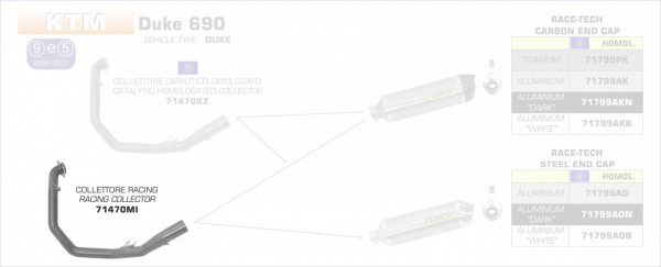 Arrow Racing Krümmer passend für KTM Duke 690 08-11