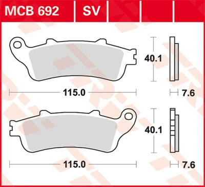 Scheibenbremsbeläge MCB692SV