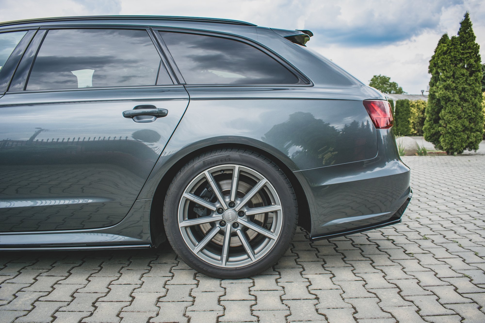 Heck Ansatz Spoiler Tuning Diffusor Glossy für Audi A6 C7 (4G