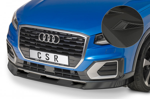 Cup-Spoilerlippe für Audi Q2 S-Line CSL457-M Carbon Look Matt