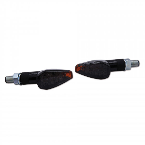 SHIN YO Peak LED Blinker Schwarz/Orange E-Geprüft (Paar)
