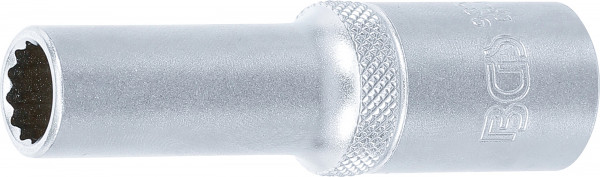 BGS Steckschlüssel-Einsatz Zwölfkant, tief SW 11 mm – Innenvierkant 12,5 mm (1/2 Zoll)