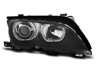 Scheinwerfer Angel Eyes LED schwarz passend für BMW E46 09.01-03.05 Scheinwerfer Angel Eyes LED schwarz passend für BMW E46 09.01-03.05