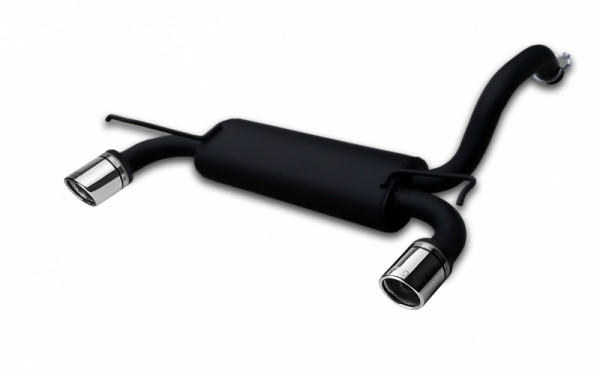 Ulter Sportauspuff passend für Toyota Aygo 2005–2014 2 Duplex Endrohre rund Ø70