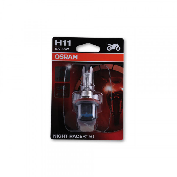 OSRAM H11 Glühlampe, NIGHT RACER® 50, Abblendlicht, 12V 55W PGJ19-2
