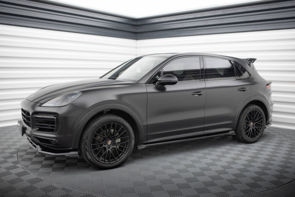 Seitenschweller Ansatz Für Porsche Cayenne Sport Design Mk3 / Standard Mk3 Facelift Schwarz Hochglan