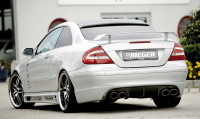 Rieger Heckscheibenblende carbon look für Mercedes CLK (W209) Coupé 00.02-06.04 (bis Facelift / bis Ausführung: Schwarz matt