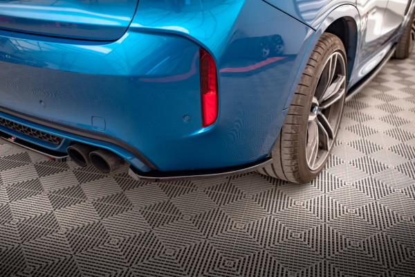 Heck Ansatz Flaps Diffusor Für BMW X6 M F86 Schwarz Hochglanz