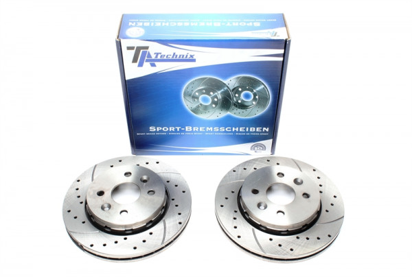 TA Technix Sport Bremsscheiben Satz Vorderachse passend für Kia Shuma II / Shuma II Stufenheck