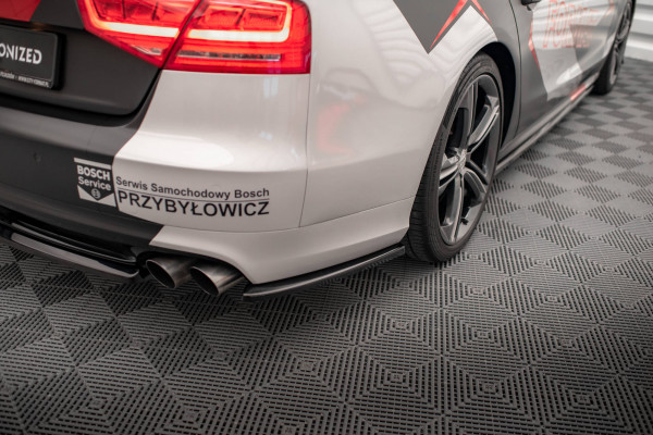 Heck Ansatz Flaps Diffusor Für Audi S8 D4 Schwarz Hochglanz