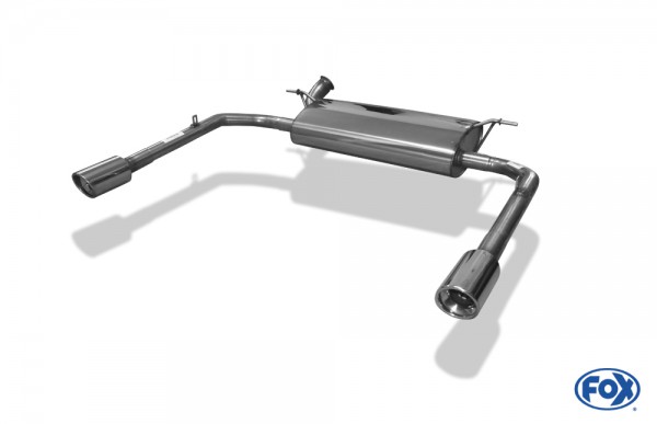 FOX Endschalldämpfer passend für Renault Laguna III Grandtour – 1x90 Typ 17 rechts/links