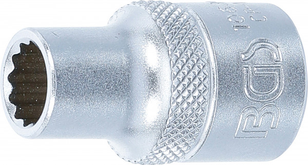 BGS Steckschlüssel-Einsatz Zwölfkant 10 mm, Antrieb Innenvierkant 1/2 Zoll (12,5 mm)