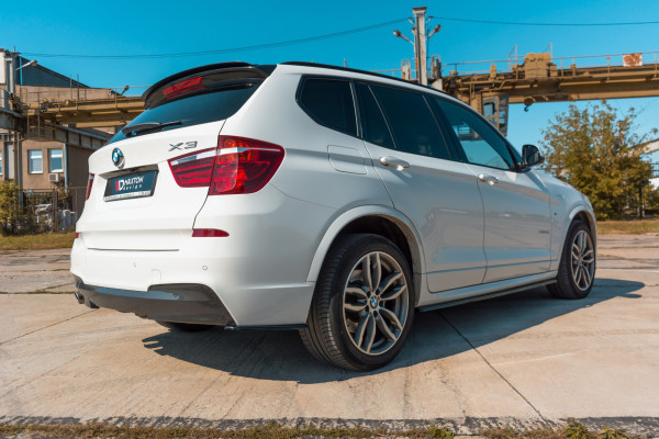 Spoiler CAP Für BMW X3 F25 M-Paket Facelift Schwarz Hochglanz