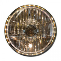 H4-Scheinwerfer New Nevo 7 mit LED-Standlichtring chrom E-geprüft H4-Scheinwerfer New Nevo 7 mit LED-Standlichtring chrom E-geprüft