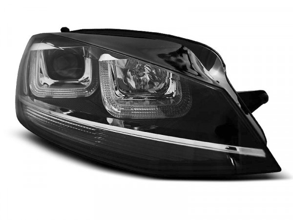 Scheinwerfer U-LED grau Mit Chromlinie passend für VW Golf 7 11.12-17