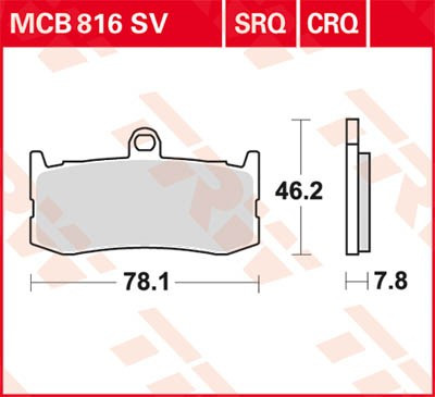 Scheibenbremsbeläge MCB816SV