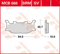 Scheibenbremsbeläge MCB666 passend für Yamaha Motorräder Scheibenbremsbeläge MCB666 passend für Yamaha Motorräder