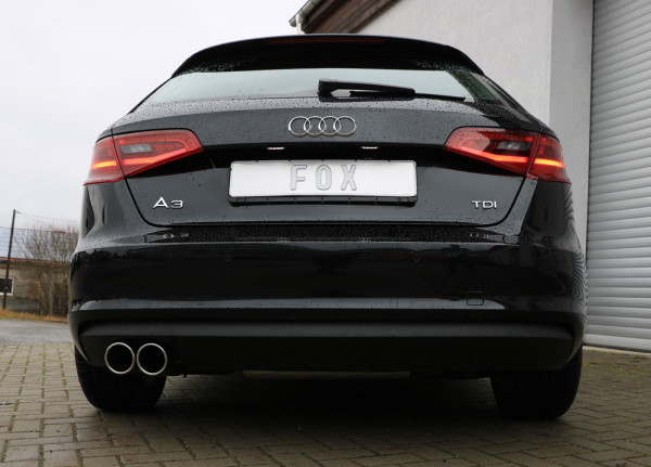 Audi A3 - 8V Sportback Endschalldämpfer einseitig - 2x90 Typ 16