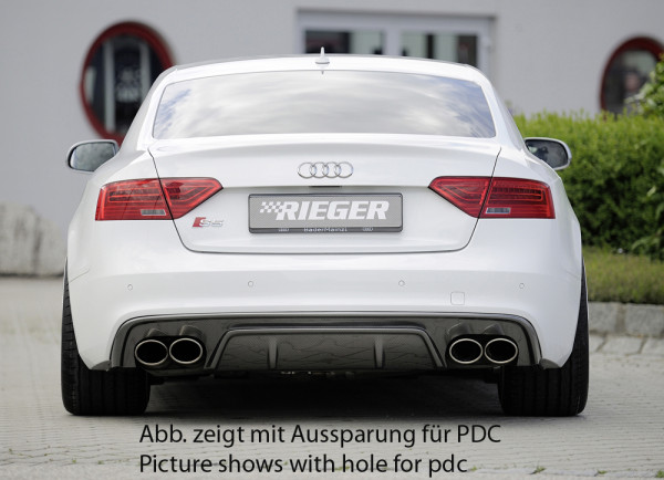 Audi S-Line Heckschürze (ohne Heckeinsatz) für Audi A5 (B8/B81) Cabrio 10.11-06.16 (ab Facelift)