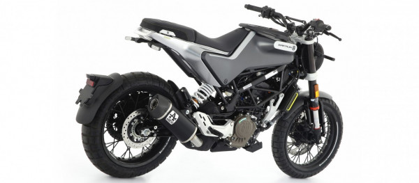 Arrow Indy Race Endschalldämpfer Aluminium Schwarz passend für Husqvarna Svartpilen/Vitpilen 125