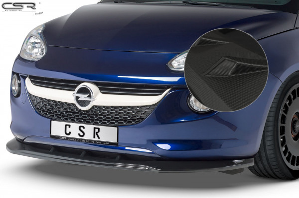 Cup-Spoilerlippe mit ABE für Opel Adam CSL335-M Carbon Look Matt