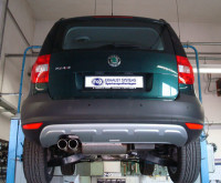 FOX Endschalldämpfer Ø70mm 2x80 Typ 17 passend für Skoda Yeti 5L 4x4 FOX Endschalldämpfer Ø70mm 2x80 Typ 17 passend für Skoda Yeti 5L 4x4
