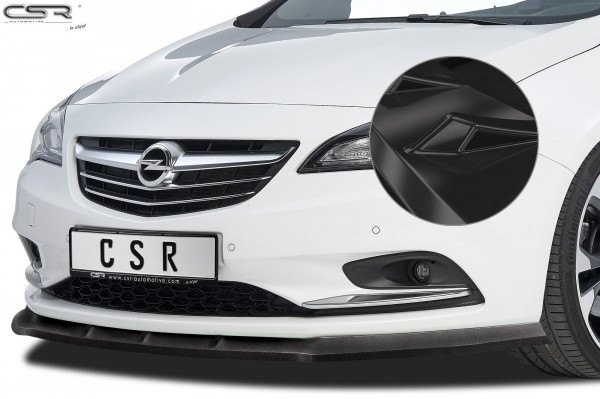 Cup-Spoilerlippe mit ABE für Opel Cascada CSL314 Schwarz Strukturiert