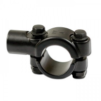 Spiegelschelle 22mm schwarz 10mm Rechtsgewinde ALU-Guss zweiteilig Spiegelschelle 22mm schwarz 10mm Rechtsgewinde ALU-Guss zweiteilig