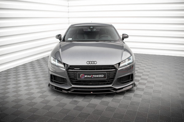 Front Ansatz V.1 Für Audi TT S / S-Line 8S Schwarz Hochglanz