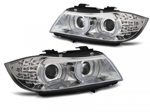 Xenon Scheinwerfer LED DRL chrom Afs passend für BMW E90 / e91 09-11